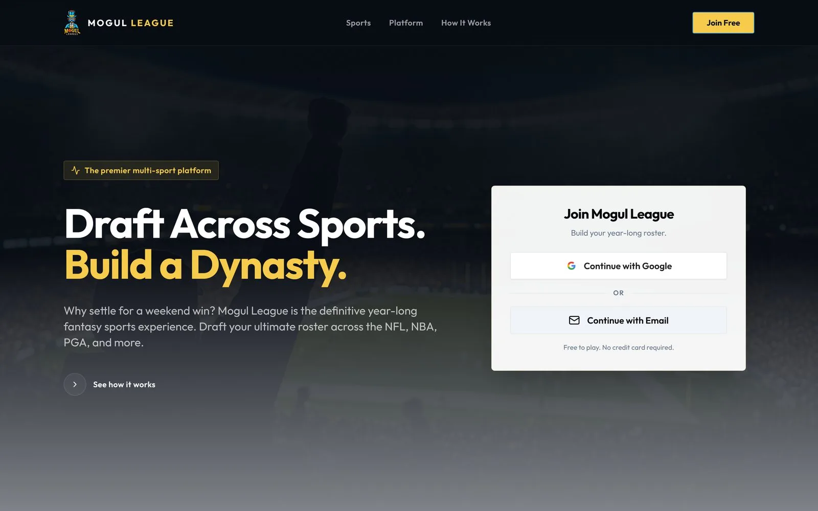 Mogul League brand and product experience.