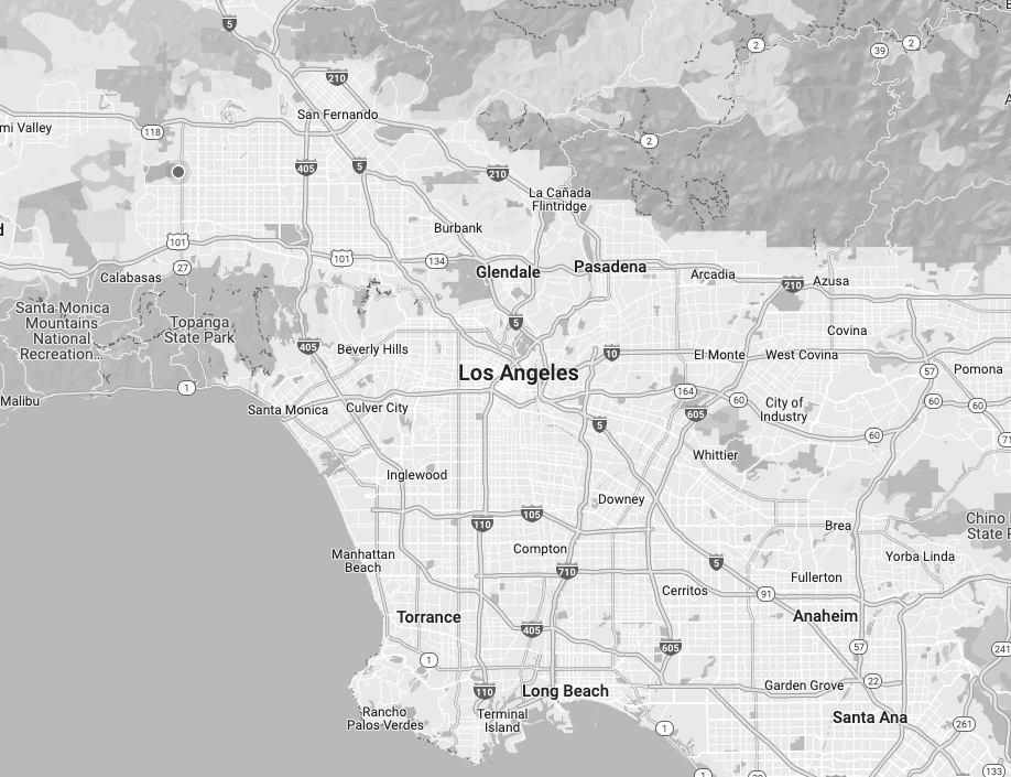 Map of LA Black and White